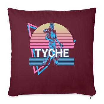 Tyche Déesse du Bonheur et Fortuna Retro - Housse de coussin décorative 45 x 45 cm - bordeaux - Devant