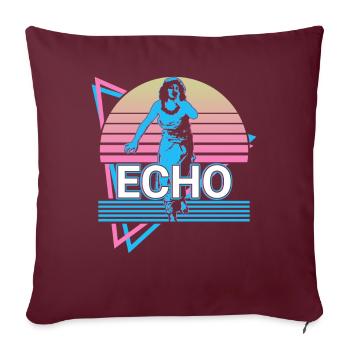 Déesse Echo Mythologie grecque antique - Housse de coussin décorative 45 x 45 cm - bordeaux - Devant