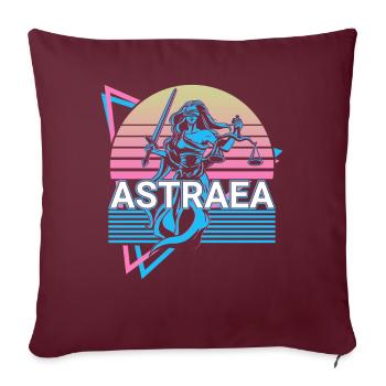 Déesse Astraea Mythe grec antique - Housse de coussin décorative 45 x 45 cm - bordeaux - Devant