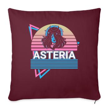 Asteria Déesse Mythe grec antique - Housse de coussin décorative 45 x 45 cm - bordeaux - Devant