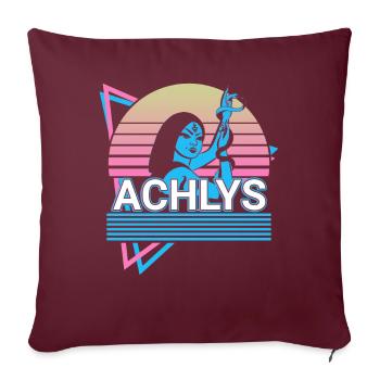 Déesse d’Achly Mythologie grecque antique - Housse de coussin décorative 45 x 45 cm - bordeaux - Devant