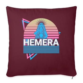 Héméra Déesse Grec Ancien Grec Mythol - Housse de coussin décorative 45 x 45 cm - bordeaux - Devant