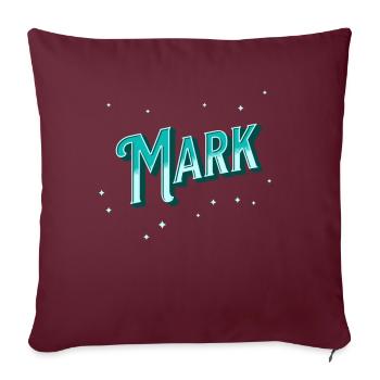 Nom de marque personnalisé - Housse de coussin décorative 45 x 45 cm - bordeaux - Devant
