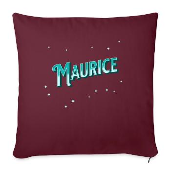 Maurice Namen personalisiert - Sofakissenbezug 45 x 45 cm - Burgunderrot - Vorne