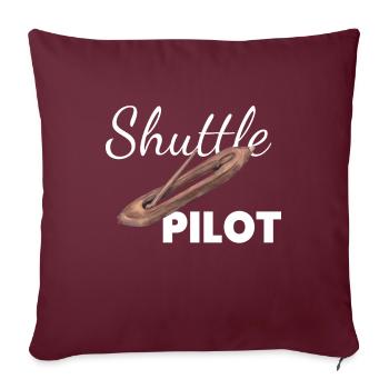 Pilote de navette Weaving Weaving Weaving Weaving - Housse de coussin décorative 45 x 45 cm - bordeaux - Devant