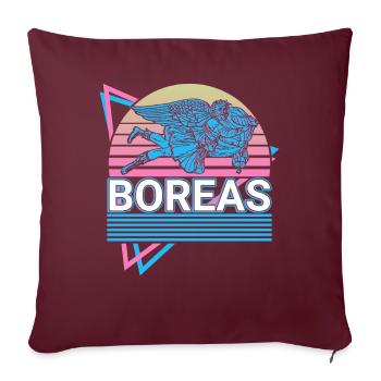 Borée Dieu grec Mythe grec antique - Housse de coussin décorative 45 x 45 cm - bordeaux - Devant