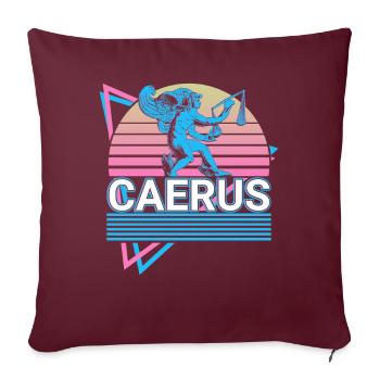 Caerus Dieu grec Mythe grec antique - Housse de coussin décorative 45 x 45 cm - bordeaux - Devant