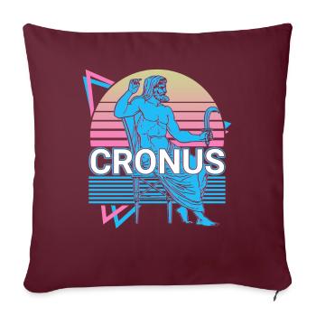 Kronus Dieu grec Mythe grec antique - Housse de coussin décorative 45 x 45 cm - bordeaux - Devant