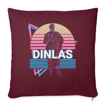 Dinlas Dieu grec Mythe grec antique - Housse de coussin décorative 45 x 45 cm - bordeaux - Devant