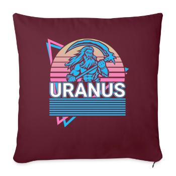Uranus Dieu grec Mythe grec antique - Housse de coussin décorative 45 x 45 cm - bordeaux - Devant