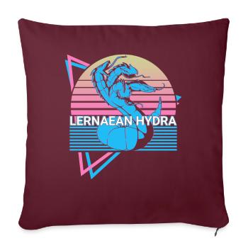 Hydre de Lerne Créature mythique Mythe grec - Housse de coussin décorative 45 x 45 cm - bordeaux - Devant
