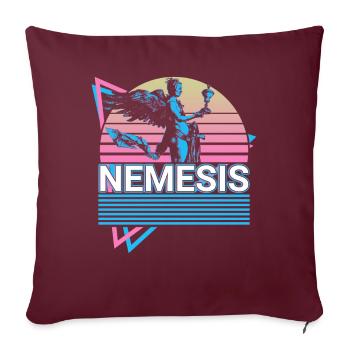Némésis Déesse de la vengeance Mythologie romaine antique - Housse de coussin décorative 45 x 45 cm - bordeaux - Devant