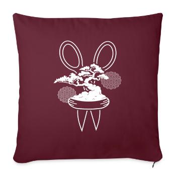 Bonsaï Ciseaux Arbre Jardin - Housse de coussin décorative 45 x 45 cm - bordeaux - Devant