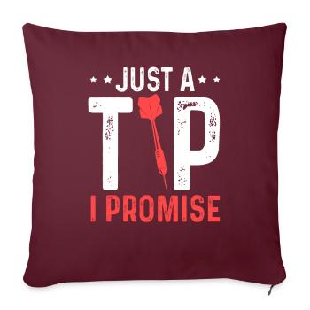 Juste un conseil que je promets à Darts Jersey Darts Team - Housse de coussin décorative 45 x 45 cm - bordeaux - Devant