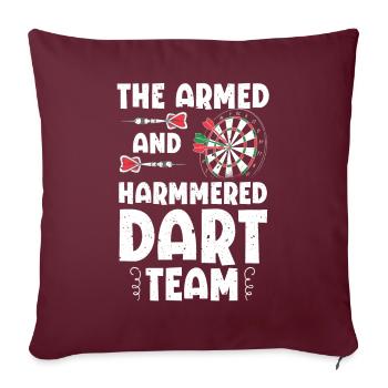 Fléchettes armées Hammered Dart Team Dartboard - Housse de coussin décorative 45 x 45 cm - bordeaux - Devant