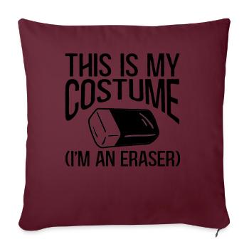 Cadeau de costume de gomme - Housse de coussin décorative 45 x 45 cm - bordeaux - Devant