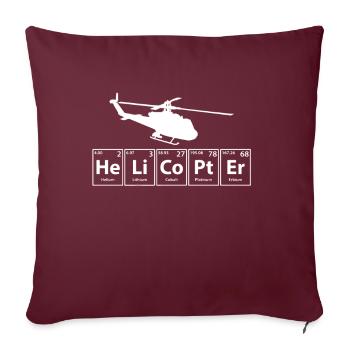 Cadeau de pilote d’hélicoptère - Housse de coussin décorative 45 x 45 cm - bordeaux - Devant