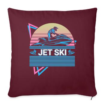 Jet Ski Retro - Sofakissenbezug 45 x 45 cm - Burgunderrot - Vorne