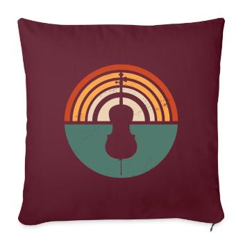 Violoncelle Drôle Cadeau Alto - Housse de coussin décorative 45 x 45 cm - bordeaux - Devant