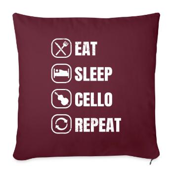 Violoncelle Drôle Cadeau Alto - Housse de coussin décorative 45 x 45 cm - bordeaux - Devant