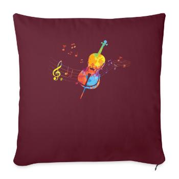 Violoncelle Drôle Cadeau Alto - Housse de coussin décorative 45 x 45 cm - bordeaux - Devant