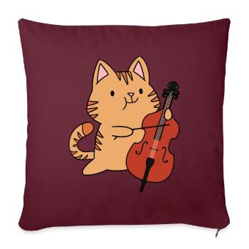 Violoncelle Drôle Cadeau Alto - Housse de coussin décorative 45 x 45 cm - bordeaux - Devant