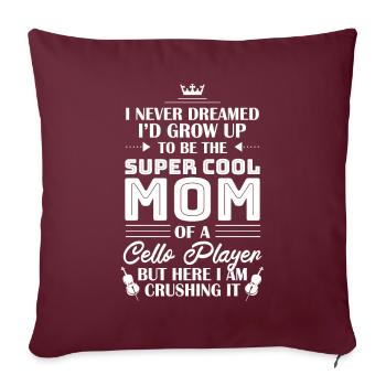 Violoncelle Drôle Cadeau Alto - Housse de coussin décorative 45 x 45 cm - bordeaux - Devant
