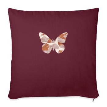 Bohemian Aesthetic Butterfly Hippie - Housse de coussin décorative 45 x 45 cm - bordeaux - Devant