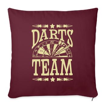 darts team - Sofakissenbezug 45 x 45 cm - Burgunderrot - Vorne
