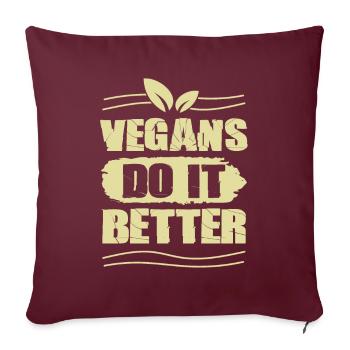 Vegan food - Sofakissenbezug 45 x 45 cm - Burgunderrot - Vorne