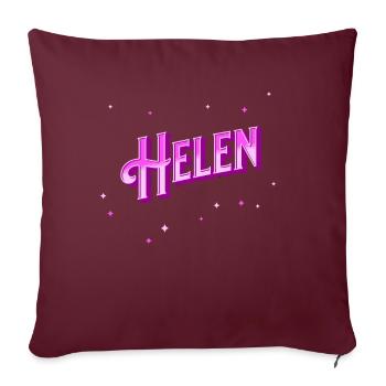 Helen Namen personalisiert - Sofakissenbezug 45 x 45 cm - Burgunderrot - Vorne