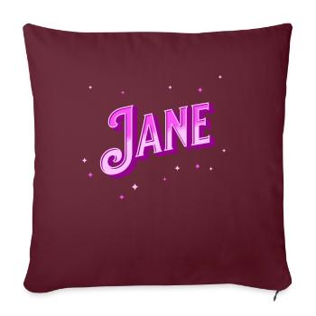 Jane Namen personalisiert - Sofakissenbezug 45 x 45 cm - Burgunderrot - Vorne