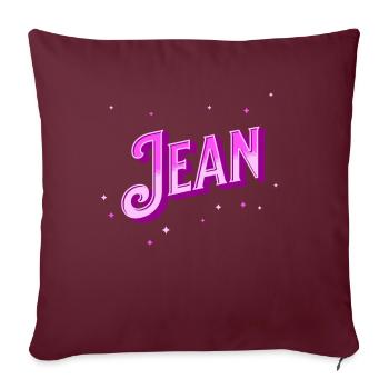 Jean Namen personalisiert - Sofakissenbezug 45 x 45 cm - Burgunderrot - Vorne