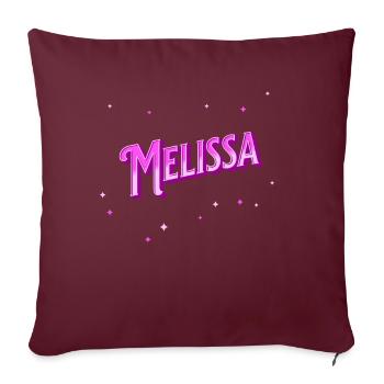 Melissa Namen personalisiert - Sofakissenbezug 45 x 45 cm - Burgunderrot - Vorne