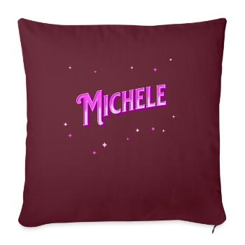Michele Namen personalisiert - Sofakissenbezug 45 x 45 cm - Burgunderrot - Vorne