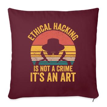 Cybersécurité Sécurité informatique Cybersécurité - Housse de coussin décorative 45 x 45 cm - bordeaux - Devant