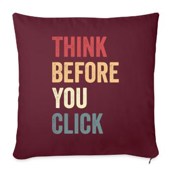 Cybersécurité Sécurité informatique Cybersécurité - Housse de coussin décorative 45 x 45 cm - bordeaux - Devant