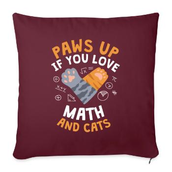 Math And Cats Mathe Kätzchen Katzen - Sofakissenbezug 45 x 45 cm - Burgunderrot - Vorne