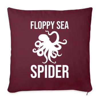 Drôle d’araignée de mer Octopus Floppy - Housse de coussin décorative 45 x 45 cm - bordeaux - Devant