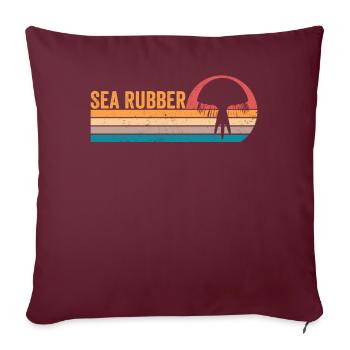 Lustige Qualle Meer Gummi Retro - Sofakissenbezug 45 x 45 cm - Burgunderrot - Vorne