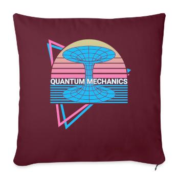 Mécanique quantique Physique Rétro - Housse de coussin décorative 45 x 45 cm - bordeaux - Devant