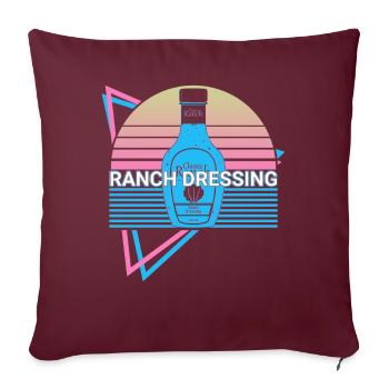 Ranch-Dressing Retro - Sofakissenbezug 45 x 45 cm - Burgunderrot - Vorne