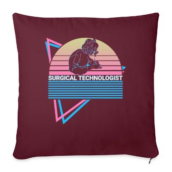 Technologue en chirurgie Rétro - Housse de coussin décorative 45 x 45 cm - bordeaux - Devant