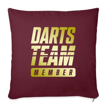 Darts Team - Sofakissenbezug 45 x 45 cm - Burgunderrot - Vorne