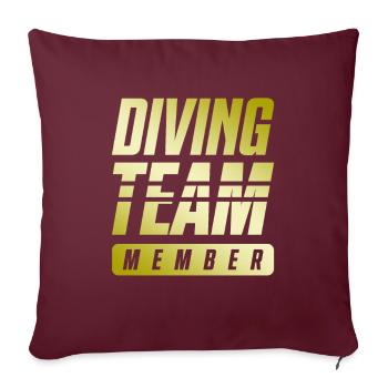 Diving Team - Sofakissenbezug 45 x 45 cm - Burgunderrot - Vorne