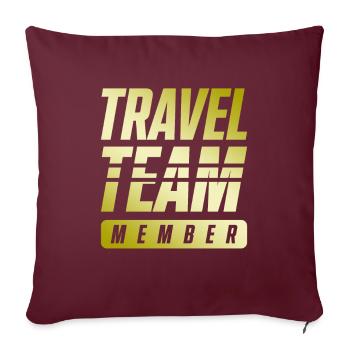 Équipe de voyage - Housse de coussin décorative 45 x 45 cm - bordeaux - Devant