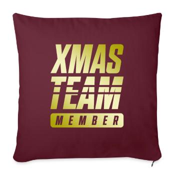 Xmas Team - Sofakissenbezug 45 x 45 cm - Burgunderrot - Vorne