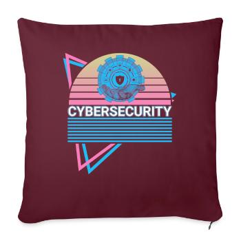 Cybersécurité Sécurité informatique Cybersécurité - Housse de coussin décorative 45 x 45 cm - bordeaux - Devant
