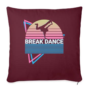 Breakdance Breakdance Breakdance Rétro - Housse de coussin décorative 45 x 45 cm - bordeaux - Devant