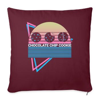 Schokoladenplätzchen Retro - Sofakissenbezug 45 x 45 cm - Burgunderrot - Vorne